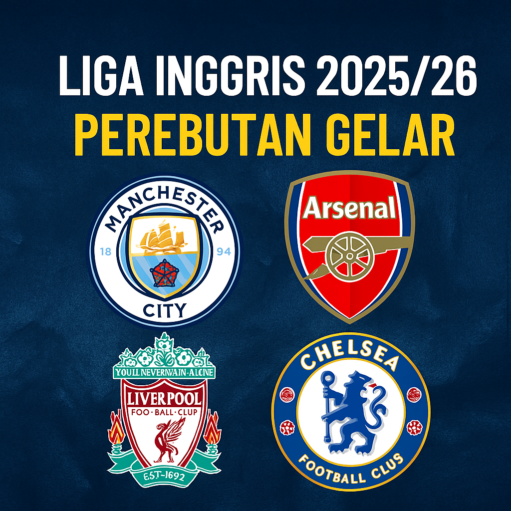 Liga Inggris 2025/26 – Perebutan Gelar antara Manchester City, Arsenal, Liverpool, dan Chelsea